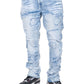 Classic 5-pocket design with belt loops and button closure