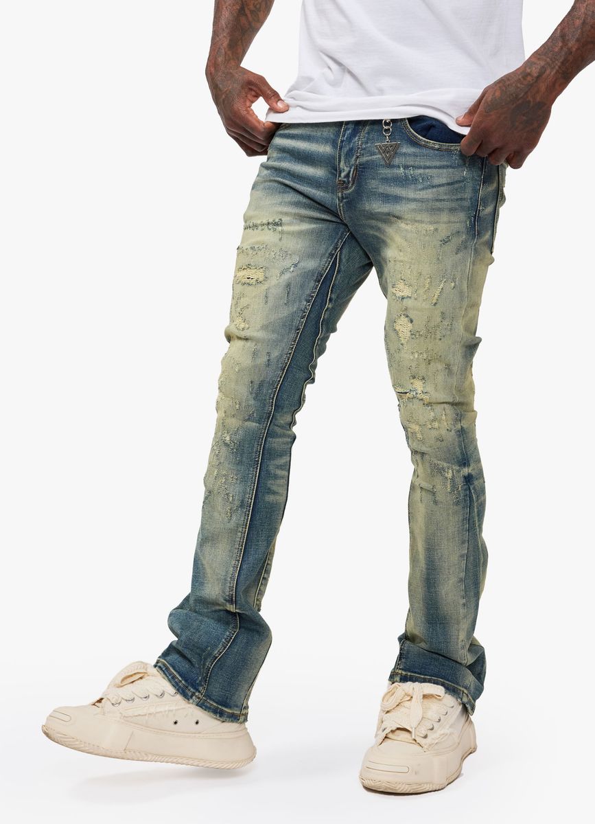 Valabasas "Vin" Dark Vintage Blue Flare Denim Jeans