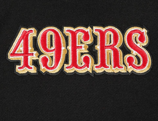 Black Pro Standard San Francisco 49ers Wingspan Hoodie with team logo