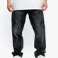 Product on display showcasing the versatility and fit of Valabasas Mr Straight Grey Denim Jeans