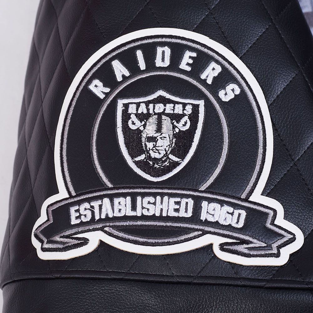 Pro Standard Las Vegas Raiders Moto Jacket - Black/White (FOR6411483-BLW)