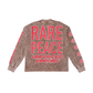 Rare Peace "Unforced Errors" Rhinestone Brown Thermal Long Sleeve
