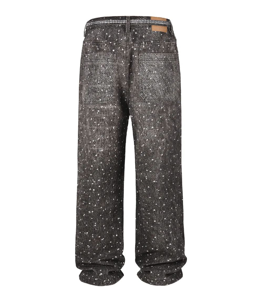 Undeveloped Noir Rhinestone Denim Jeans