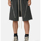 Undeveloped Zip Drawstring Grey Cargo Shorts
