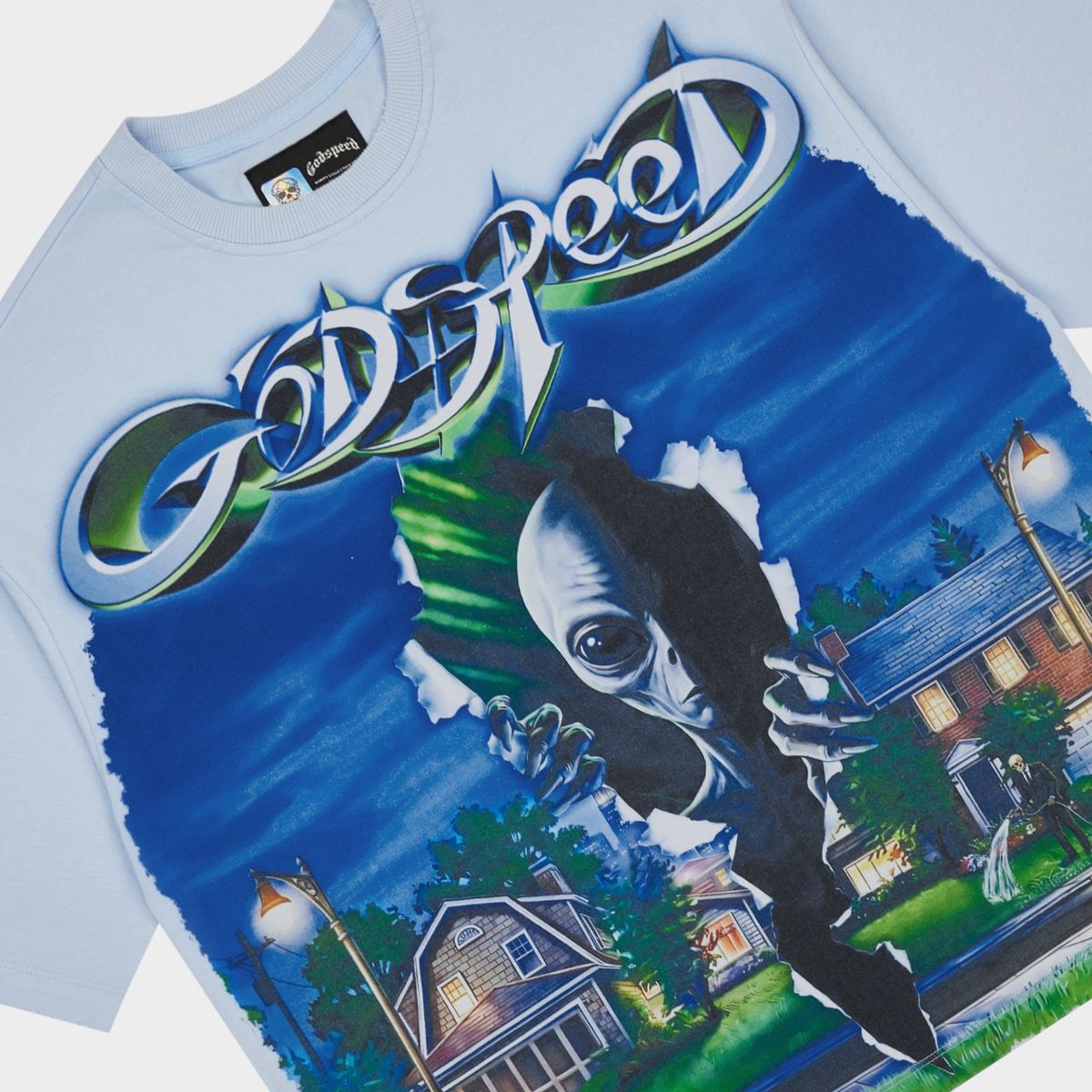 Godspeed Neighborhood Watch T-Shirt - Ice Blue