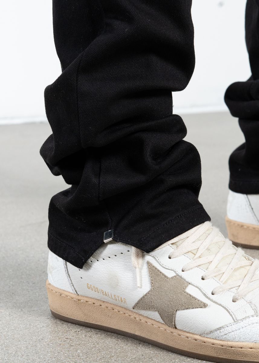 Midnight Black Slim Non Distress Denim Jeans (MB-002)