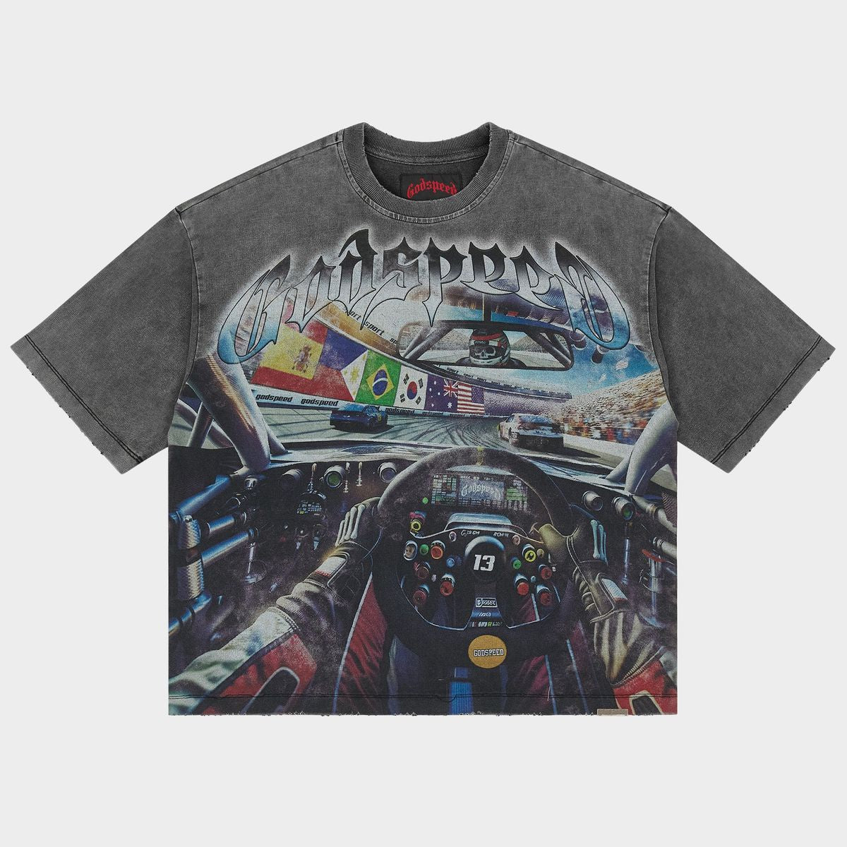 Godspeed Drivers Seat T-Shirt - Grey Wash