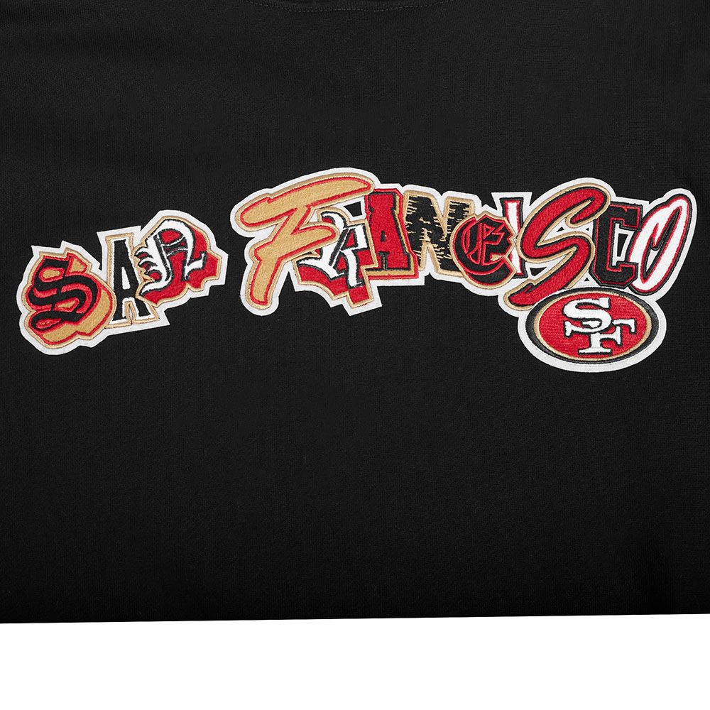Black and red Pro Standard 49ers City Ransom hoodie featuring team logo and stylish design elements