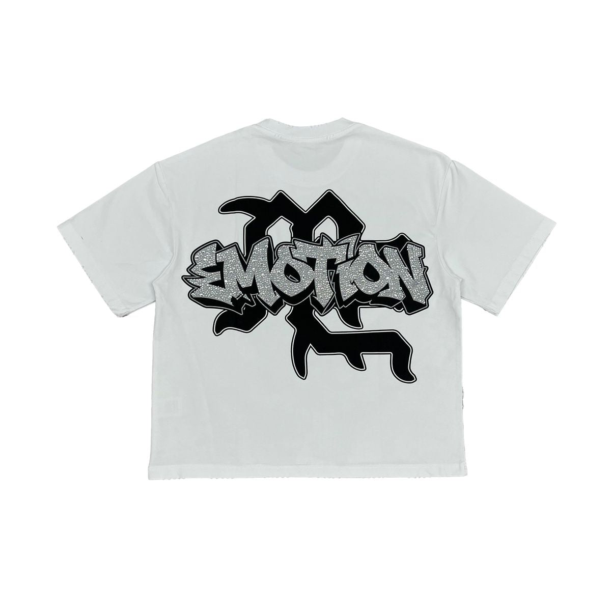 Mixed Emotion "Airborne" Rhinestone White Tee