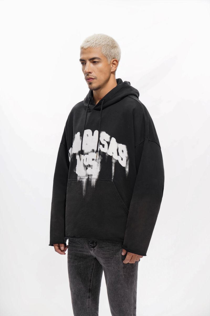 Valabasas "Fifth" Vintage Black Pullover Hoodie