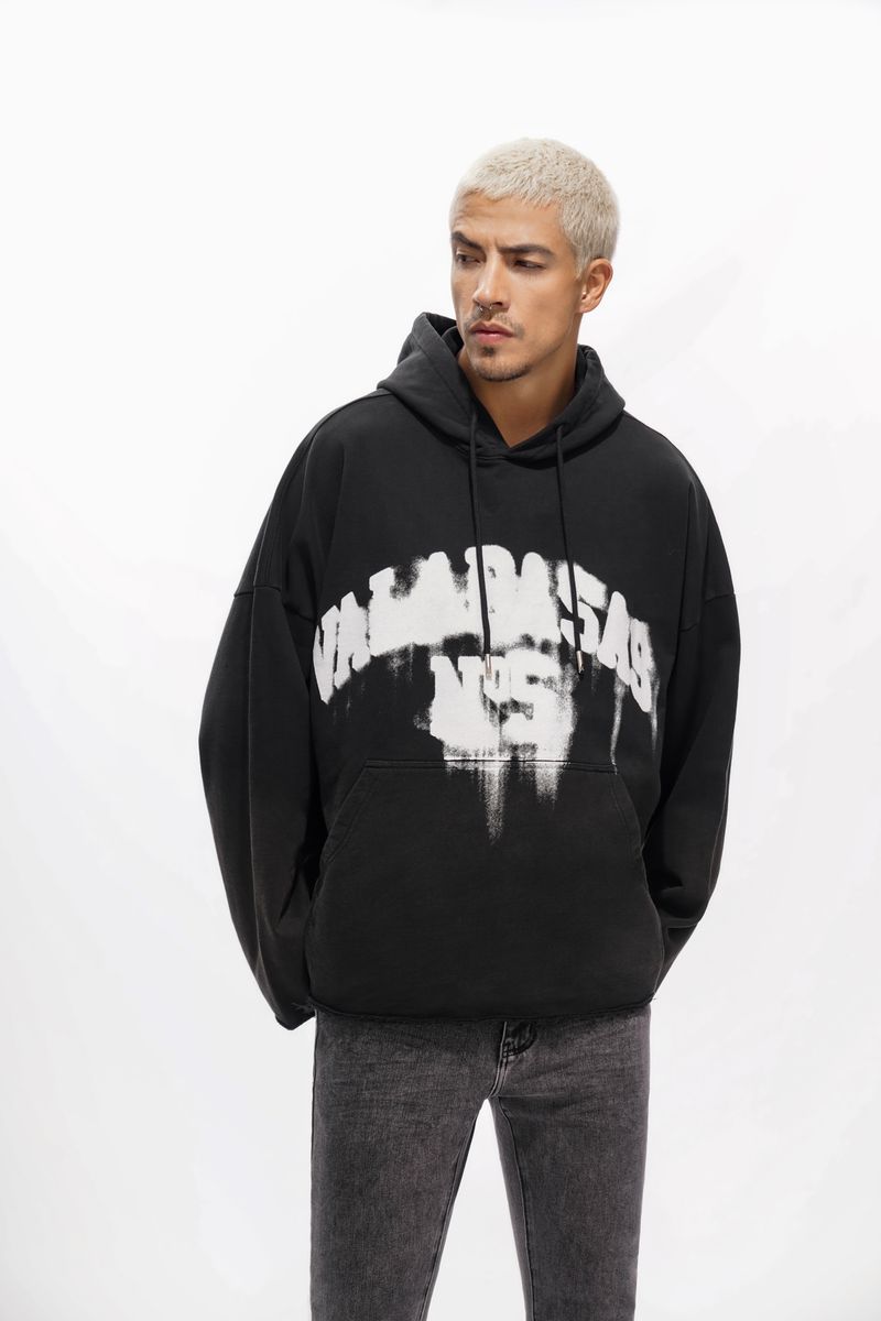 Valabasas "Fifth" Vintage Black Pullover Hoodie