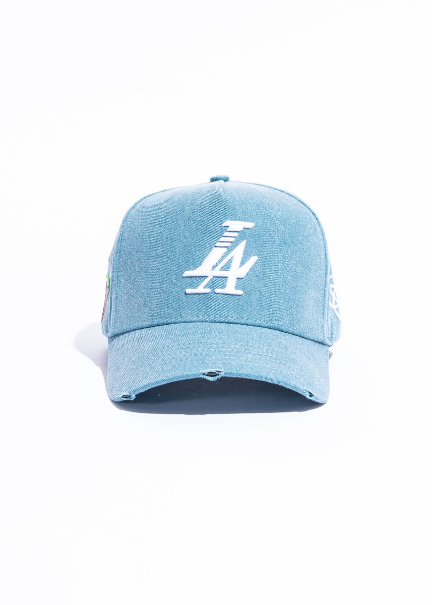 Reference "Paradise LA" Snapback Hat - Washed Blue (REF895)
