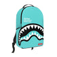 Sprayground Shark Central Aqua Backpack showcasing vibrant shark design and spacious interior