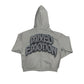 Mixed Emotion "Last Ride" Grey Rhinestone Zip Up Hoodie