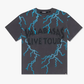 A grey t-shirt labeled Valabasas Light On with product code VLBS-VT4-1027, showcasing a simple and stylish design