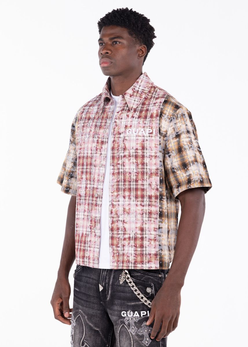Guapi Eclipse Plaid Button Shirt