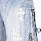 Guapi Aqua Blue Cross Buckle Shorts