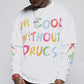 Addicts ATL "Cool Without Drugs" White Double Layer Tee