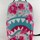 Large Sprayground Miami Floral Backpack measuring 18 inches in height with floral design and durable PVC construction
