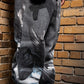 Front view of Amor Jeans RM204B showcasing detailed digital print and classic baggy silhouette