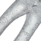 Grey denim flare jeans with embellishments and rhinestones for stylish look