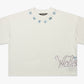 Soft white Valabasas Gem Tee featuring a classic crew neck and comfortable fit