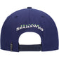Seattle Seahawks navy snapback hat with official team logo embroidery