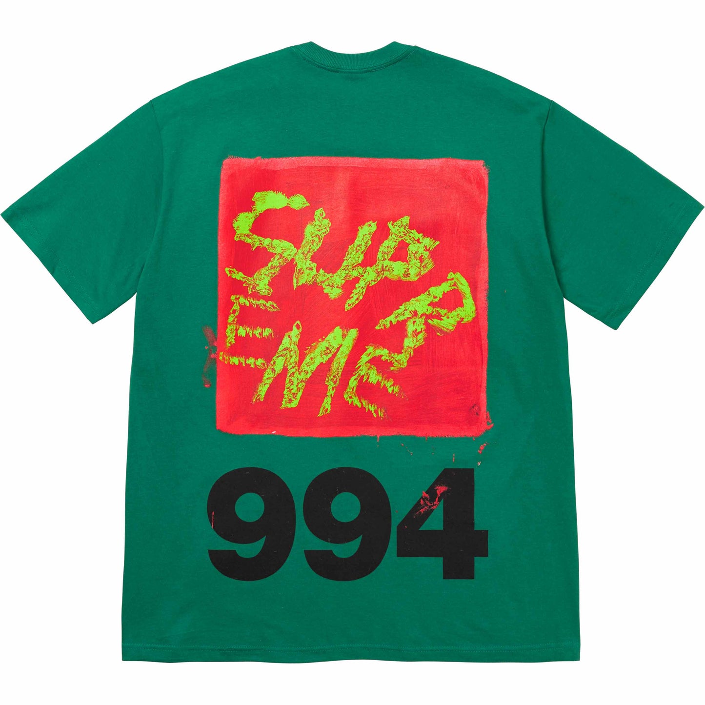 Supreme Paint Tee in Light Pine (SS24) showcasing vibrant green color and stylish design for casual wear