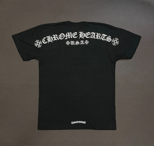 Chrome Hearts Scroll Shoulder Logo Pocket T-Shirt - Black