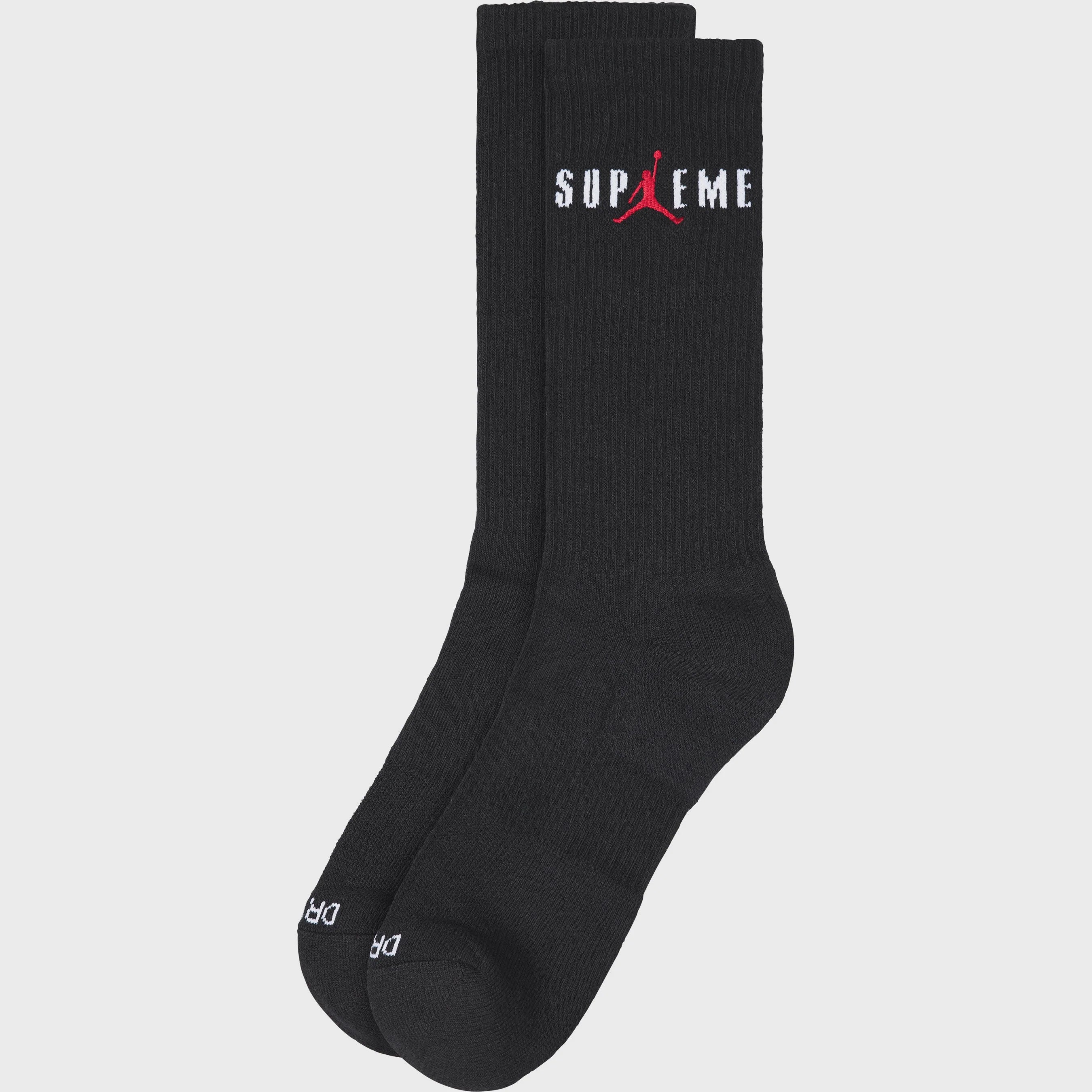 Supreme Jordan Crew Socks - Black (FW24)