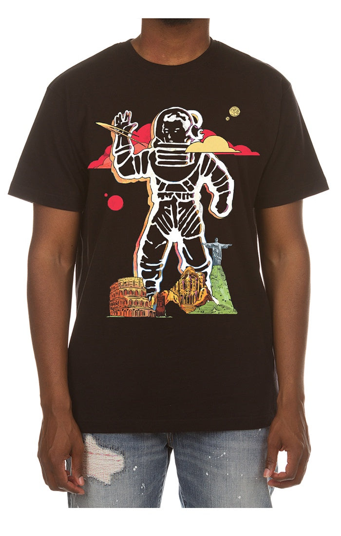 Black BBC Astro Wonder short sleeve tee with bold logo design