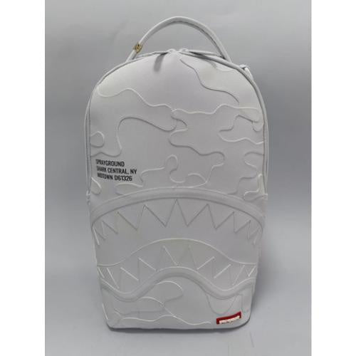 Sprayground Shark Central Camo Cut Shark White Backpack (B8494)