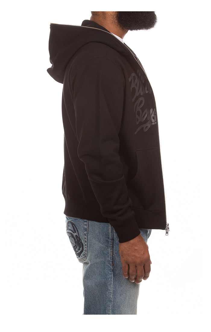 BBC Black BB Script Zip Hoodie (861-2303)