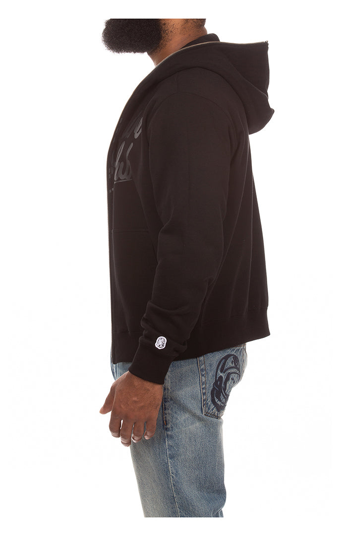BBC Black BB Script Zip Hoodie (861-2303)