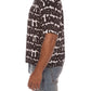Front view of the Billionaire Boy's Club White BB Billi SS Woven shirt highlighting collar and woven pattern