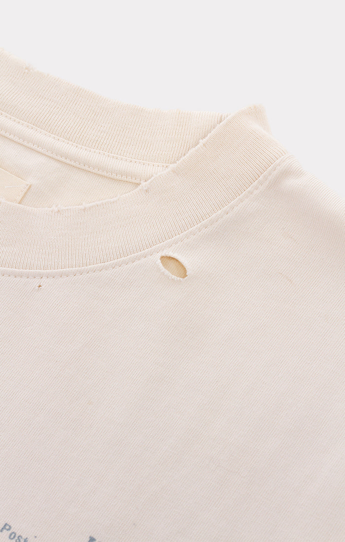 BLDG4 TV Tower SS Knit Tee - Antique White (C61-3310)