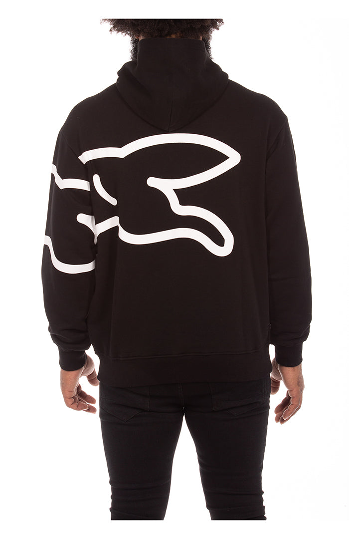 Ice Cream Biggie Black Hoodie with classic ice cream cone logo on front