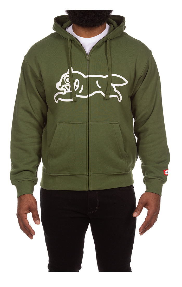 Ice Cream "Zippy" Bronze Green Zip Up Hoodie (451-9304)