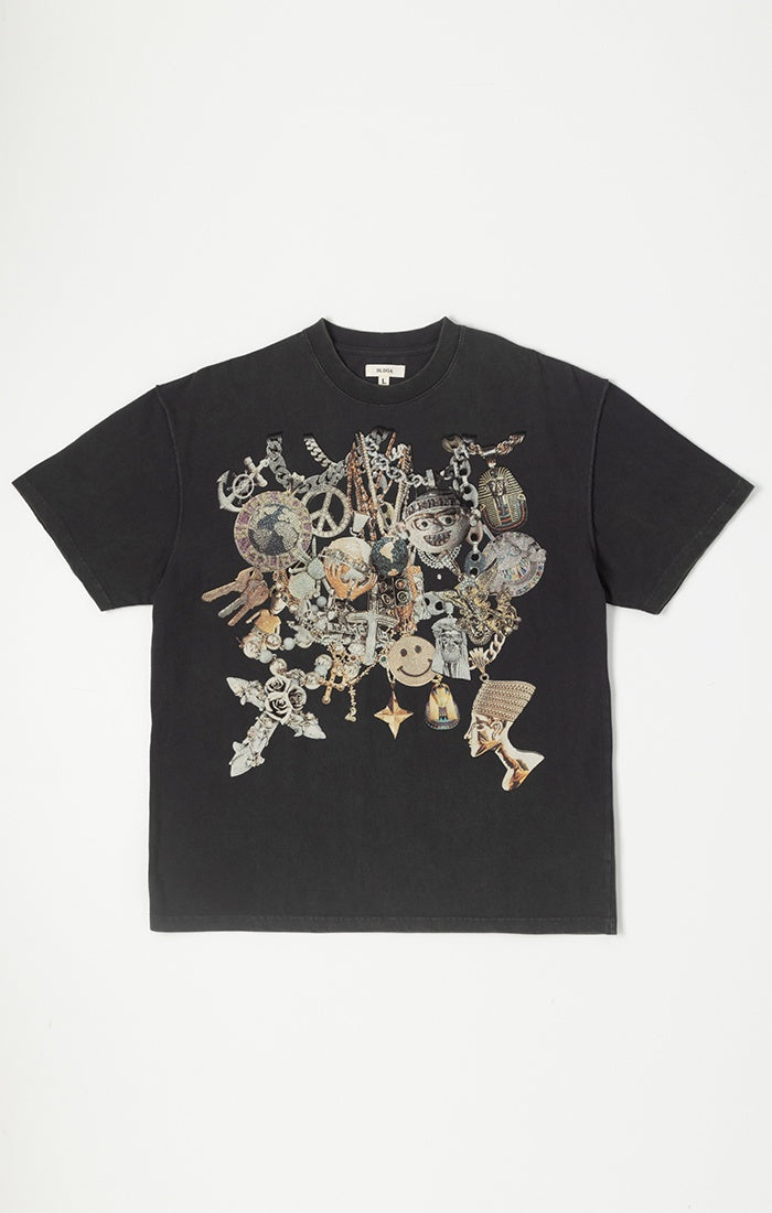 BLDG4 Heavy SS Knit Tee - Charcoal Art (C51-4300)