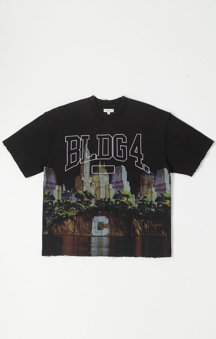 BLDG4 Big C SS Knit Tee - Black (C61-1305)