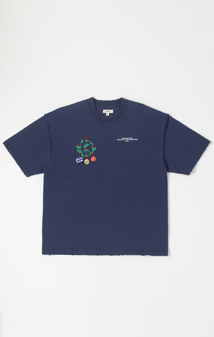 BLDG4 Collosseo SS Knit Tee - Patriot Blue (C61-1306)