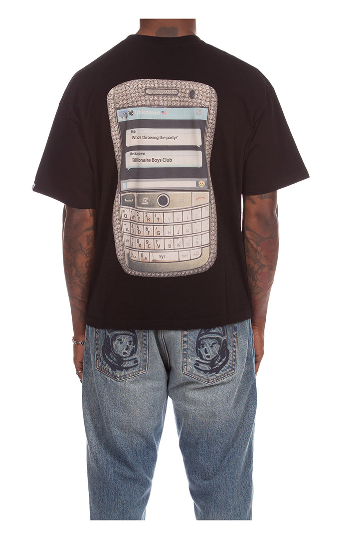 BBC Black BB Text SS Knit (861-3310)