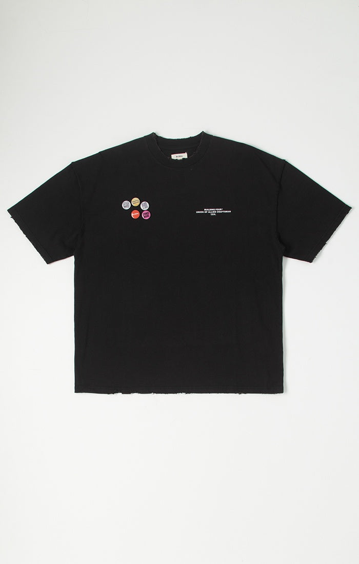 BLDG4 Pizza SS Knit Tee - Black (C61-1309)