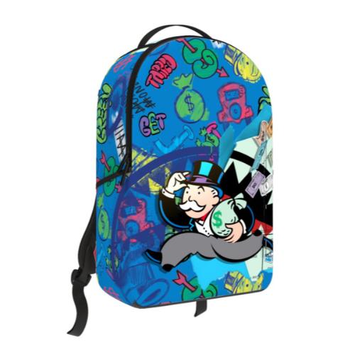 Sprayground Monopoly Blue Tear Through Backpack (B9207)