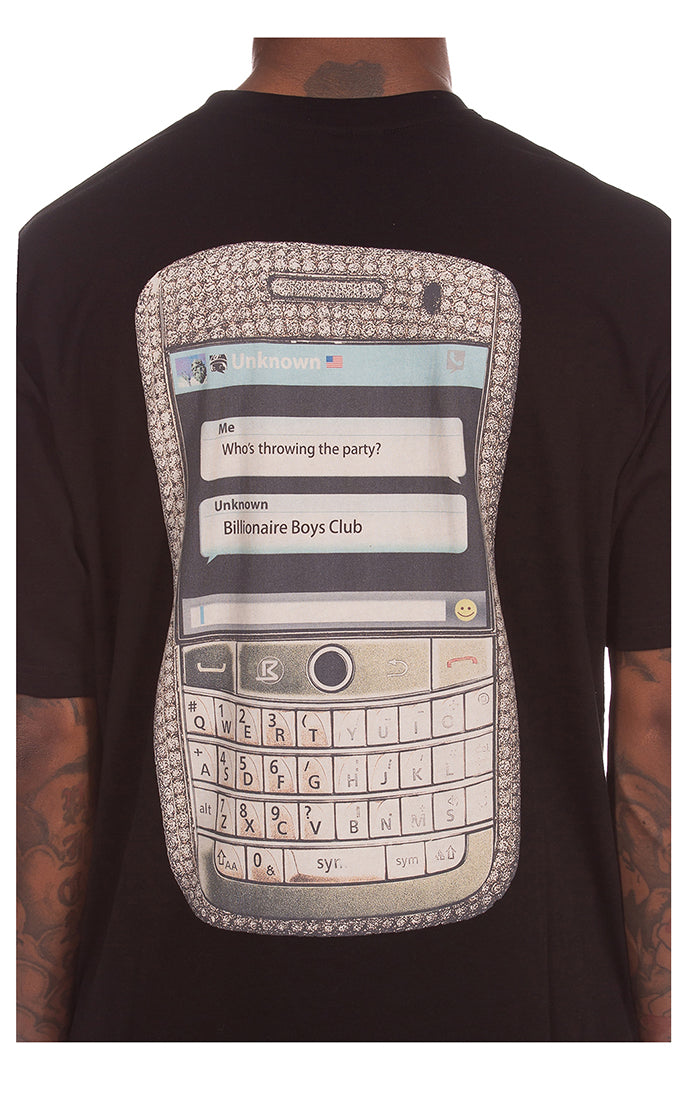 BBC Black BB Text SS Knit (861-3310)