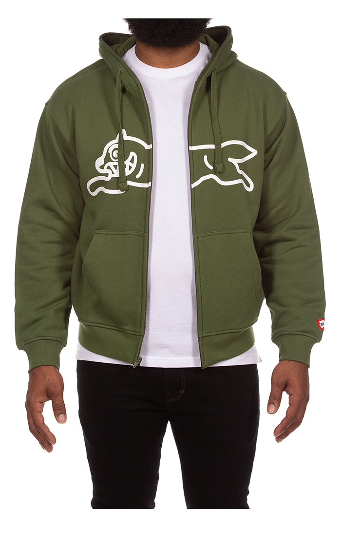 Ice Cream "Zippy" Bronze Green Zip Up Hoodie (451-9304)