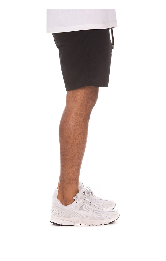 Comfortable black shorts featuring the Ice Cream Running Dog design with stylish fit