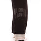 Full view of the black BBC Black BB Curve Sweatpants featuring elastic cuffs and branding logo on the thigh