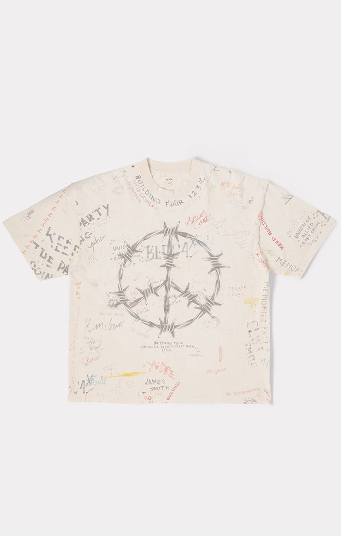 BLDG4 The Centre SS Knit Tee - Antique White (C61-3300)