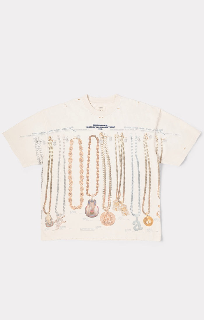 BLDG4 TV Tower SS Knit Tee - Antique White (C61-3310)